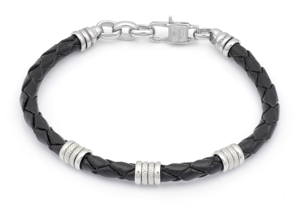 Bracelet-black leather