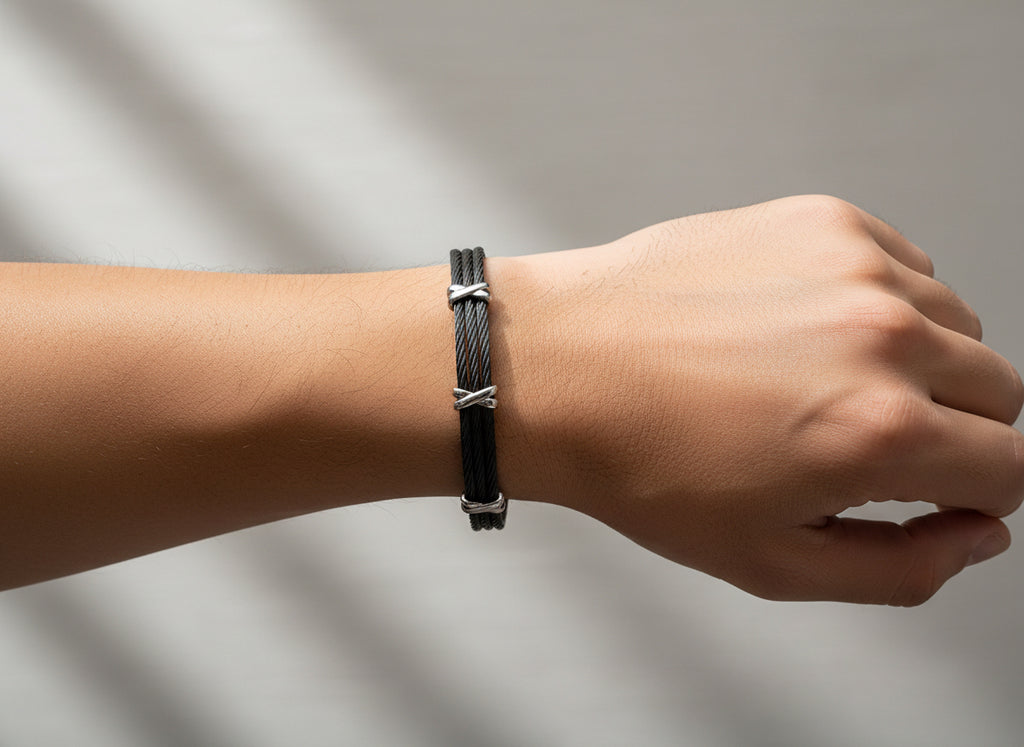 Bracelet-black PVD cable