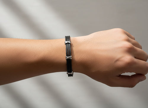 Bracelet-black PVD cable