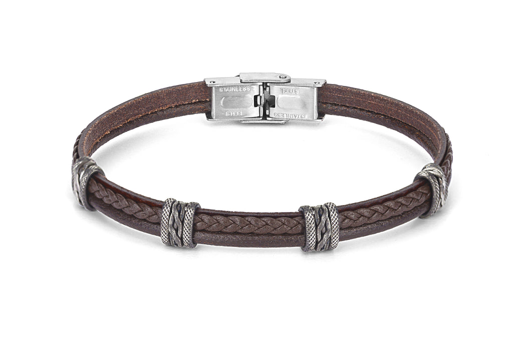 Bracelet-brown leather