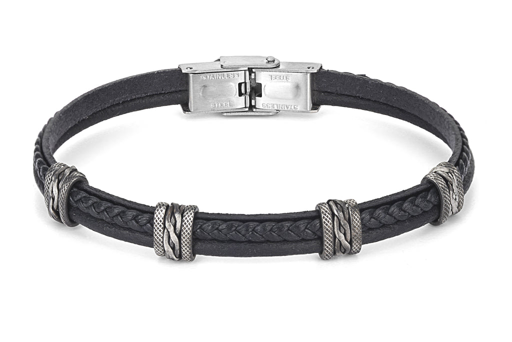 Bracelet- Black leather