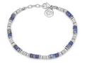 Bracelet-blue/silver with lapis