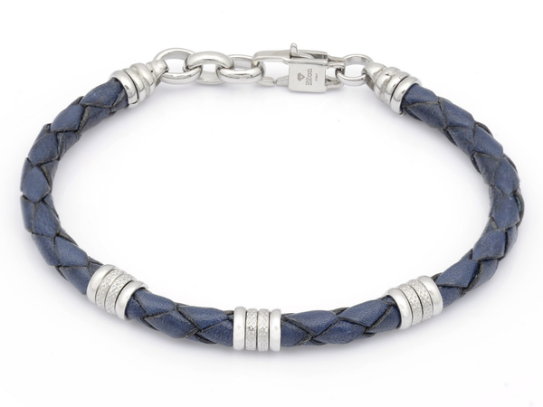 Bracelet-blue leather