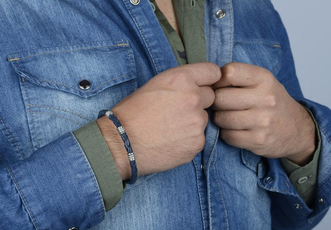 Bracelet-military green leather