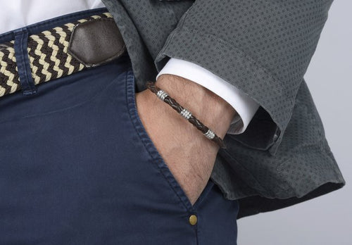 Bracelet-black leather